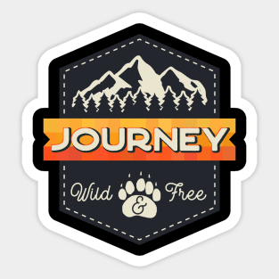 Journey Wild And Free Sticker